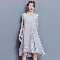 2017 spring new temperament lady silkworm silk dress ol temperament long A-line skirt