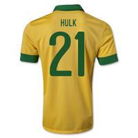 2013-14 Brazil Home Shirt (Hulk 21) - Kids