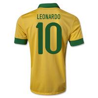 2013 14 brazil home shirt leonardo 10 kids