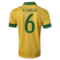 2013 14 brazil home shirt rcarlos 6 kids