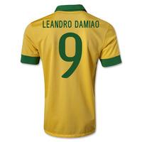 2013-14 Brazil Home Shirt (Leandro Damiao 9) - Kids