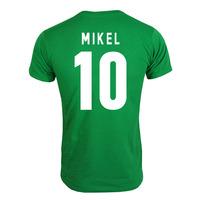 2013 nigeria caf winners t shirt green mikel 10