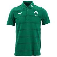 2012-13 Ireland Puma Striped Polo Shirt (Green)