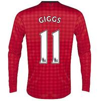 2012 13 man utd nike long sleeve home giggs 11 kids