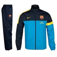 2012-13 Barcelona Nike Woven Tracksuit (Blue) - Kids