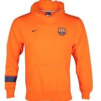 2012-13 Barcelona Nike Hooded Top (Orange) - Kids