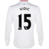 2012 13 man utd long sleeve away shirt vidic 15 kids