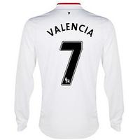 2012-13 Man Utd Long Sleeve Away Shirt (Valencia 7) - Kids