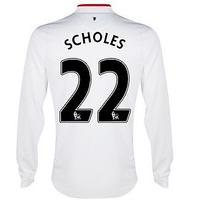 2012 13 man utd long sleeve away shirt scholes 22 kids