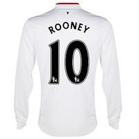 2012-13 Man Utd Long Sleeve Away Shirt (Rooney 10) - Kids