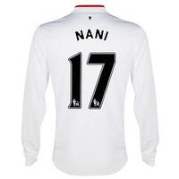 2012-13 Man Utd Long Sleeve Away Shirt (Nani 17) - Kids