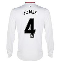 2012-13 Man Utd Long Sleeve Away Shirt (Jones 4) - Kids