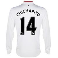 2012-13 Man Utd Long Sleeve Away Shirt (Chicharito 14) - Kids