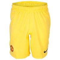 2013-14 Man Utd Home Nike Goalkeeper Shorts (Yellow) - Kids