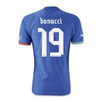 2013-14 Italy Home Shirt (Bonucci 19)