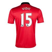 2013-14 Man United Home Shirt (Vidic 15) - Kids