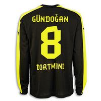 2013-14 Borussia Dortmund Away Long Sleeve Shirt (Gundogan 8)