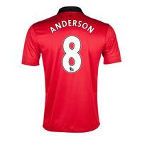 2013 14 man united home shirt anderson 8 kids