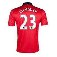 2013 14 man united home shirt cleverley 23 kids