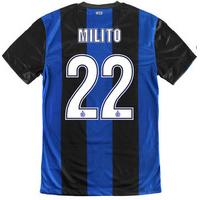 2012 13 inter milan nike home shirt milito 22 kids