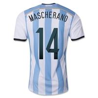 2014 15 argentina world cup home shirt mascherano 14