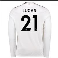 2017-18 Liverpool Away Long Sleeve Shirt (Lucas 21)