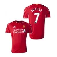 2014 15 liverpool home shirt suarez 7