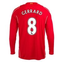 2014-15 Liverpool Long Sleeve Home Shirt (Gerrard 8)