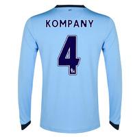 2014-15 Man City Long Sleeve Home Shirt (Kompany 4)