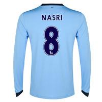 2014-15 Man City Long Sleeve Home Shirt (Nasri 8)