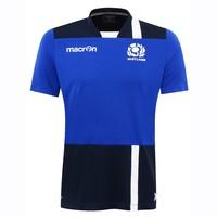 2016 2017 scotland macron rugby poly dry gym t shirt blue