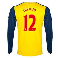 2014-15 Arsenal Long Sleeve Away Shirt (Giroud 12) - Kids