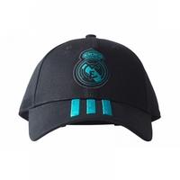 2017-2018 Real Madrid Adidas 3 Stripe Baseball Cap (Black)