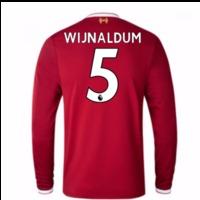 2017-18 Liverpool Home Long Sleeve Shirt (Kids) (Wijnaldum 5)