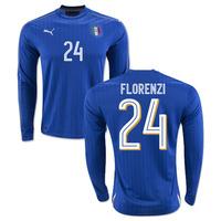 2016-2017 Italy Long Sleeve Home Shirt (Florenzi 24)