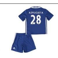 2016-17 Chelsea Home Mini Kit (Azpilicueta 28)