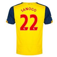 2014-15 Arsenal Away Shirt (Sanogo 22) - Kids