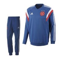 2014-15 Ajax Adidas Sweat Tracksuit (Blue)