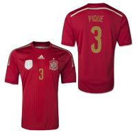 2014 15 spain world cup home shirt pique 3 kids