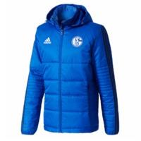 2017-2018 Schalke Adidas Winter Jacket (Blue)