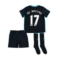 2015-2016 Man City Away Little Boys Mini Kit (De Bruyne 17)