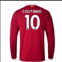 2017-18 Liverpool Home Long Sleeve Shirt (Coutinho 10)