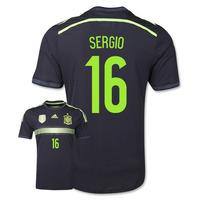 2014 15 spain away world cup shirt sergio 16 kids