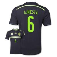 2014 15 spain away world cup shirt ainiesta 6 kids