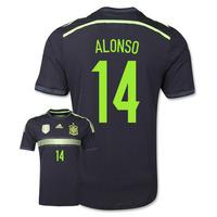 2014 15 spain away world cup shirt alonso 14 kids