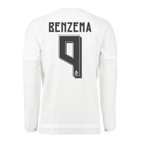 2015 16 real madrid long sleeve home shirt benzema 9 kids