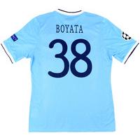 2013-14 Manchester City Match Issue Champions League Home Shirt Boyata