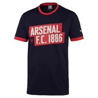 2016 2017 arsenal puma fan slogan tee peacot