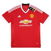 2015-16 Manchester United Adizero Player Issue Authentic Home Shirt