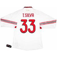 2009 10 ac milan player issue away ls shirt thiago silva 33 wtags